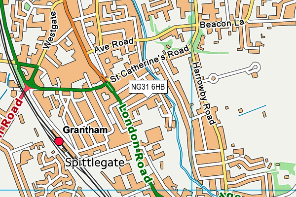 NG31 6HB map - OS VectorMap District (Ordnance Survey)