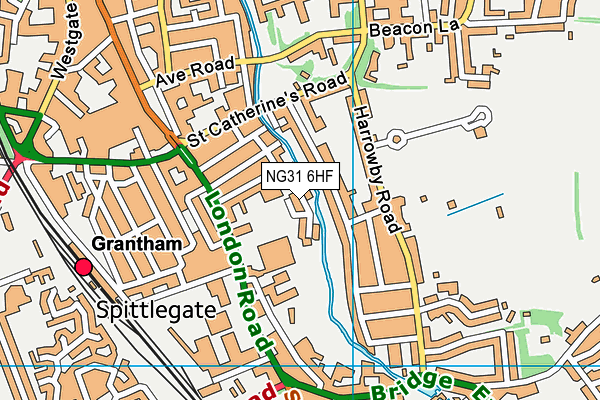 NG31 6HF map - OS VectorMap District (Ordnance Survey)