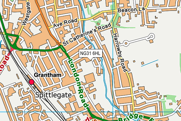 NG31 6HL map - OS VectorMap District (Ordnance Survey)