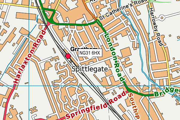 NG31 6HX map - OS VectorMap District (Ordnance Survey)