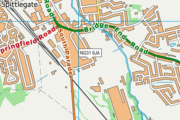 NG31 6JA map - OS VectorMap District (Ordnance Survey)