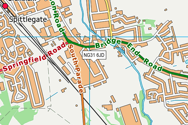 NG31 6JD map - OS VectorMap District (Ordnance Survey)