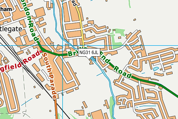 NG31 6JL map - OS VectorMap District (Ordnance Survey)