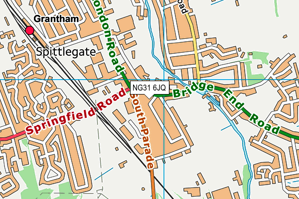 NG31 6JQ map - OS VectorMap District (Ordnance Survey)