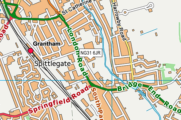 NG31 6JR map - OS VectorMap District (Ordnance Survey)