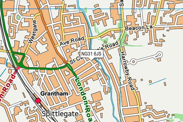 NG31 6JS map - OS VectorMap District (Ordnance Survey)