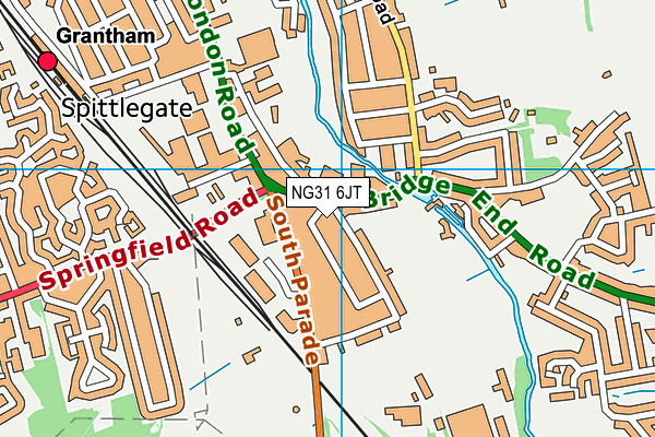 NG31 6JT map - OS VectorMap District (Ordnance Survey)