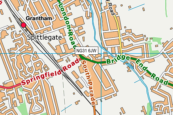 NG31 6JW map - OS VectorMap District (Ordnance Survey)