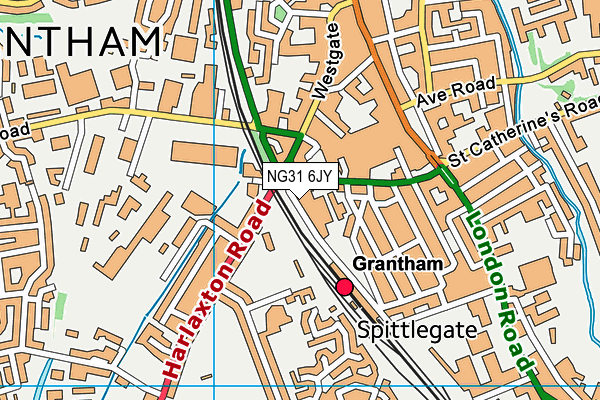 NG31 6JY map - OS VectorMap District (Ordnance Survey)