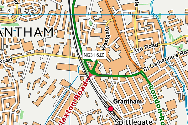 NG31 6JZ map - OS VectorMap District (Ordnance Survey)