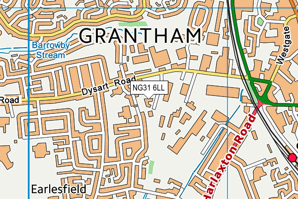 NG31 6LL map - OS VectorMap District (Ordnance Survey)