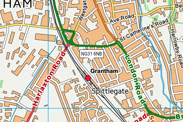 NG31 6NB map - OS VectorMap District (Ordnance Survey)