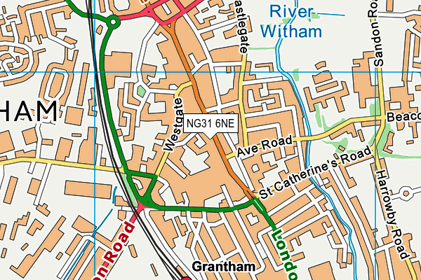 NG31 6NE map - OS VectorMap District (Ordnance Survey)