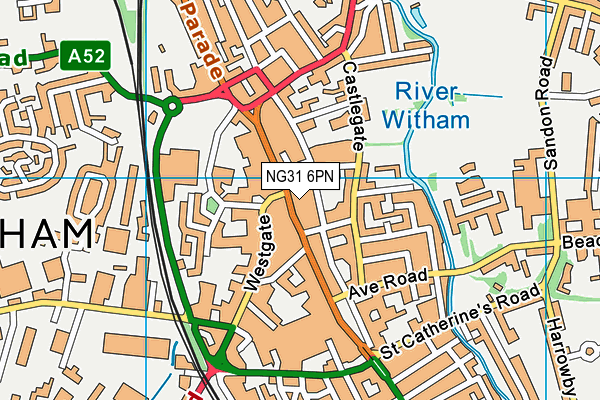 NG31 6PN map - OS VectorMap District (Ordnance Survey)