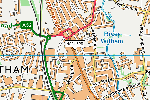 Clubfit 24 (Grantham) map (NG31 6PR) - OS VectorMap District (Ordnance Survey)