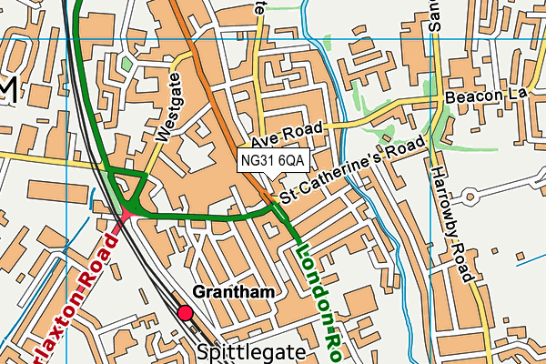 NG31 6QA map - OS VectorMap District (Ordnance Survey)