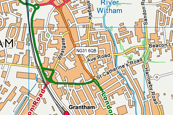 NG31 6QB map - OS VectorMap District (Ordnance Survey)