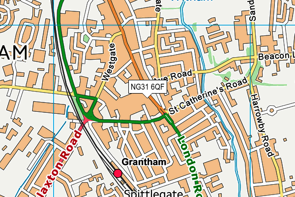 NG31 6QF map - OS VectorMap District (Ordnance Survey)