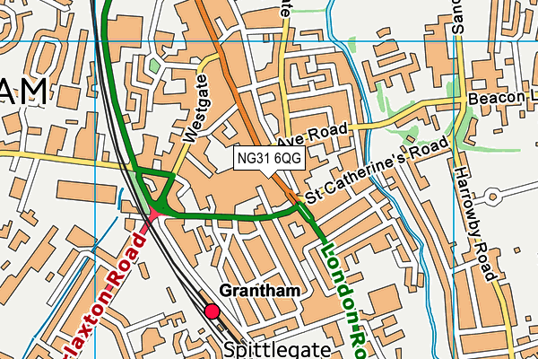 NG31 6QG map - OS VectorMap District (Ordnance Survey)