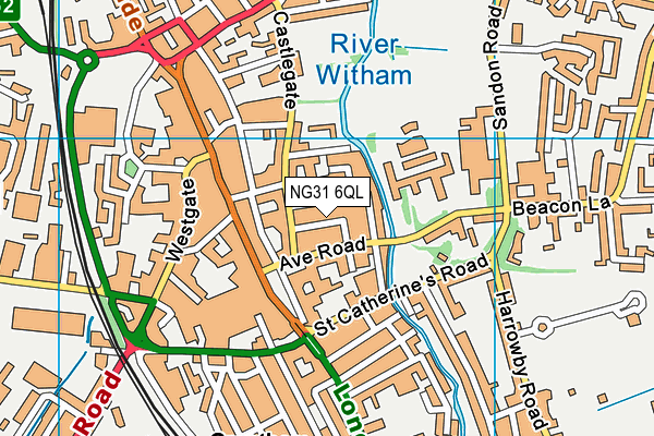 NG31 6QL map - OS VectorMap District (Ordnance Survey)