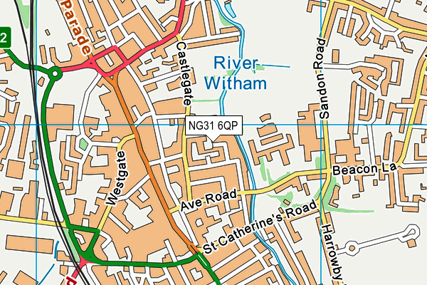 NG31 6QP map - OS VectorMap District (Ordnance Survey)