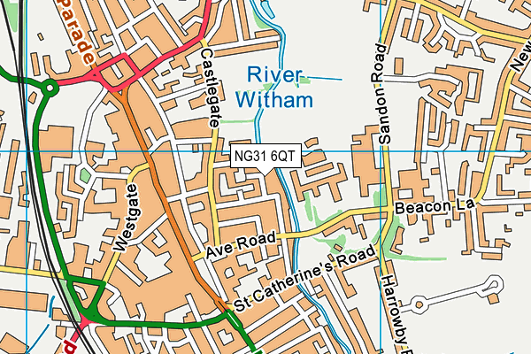 NG31 6QT map - OS VectorMap District (Ordnance Survey)