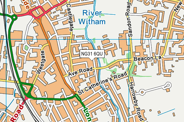 NG31 6QU map - OS VectorMap District (Ordnance Survey)