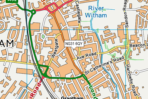 NG31 6QY map - OS VectorMap District (Ordnance Survey)