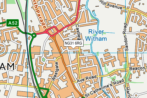 NG31 6RG map - OS VectorMap District (Ordnance Survey)