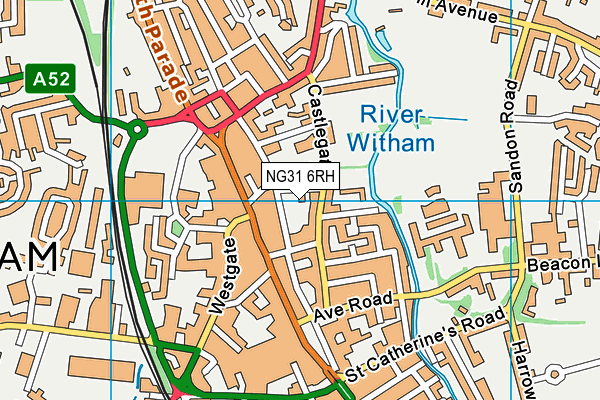 NG31 6RH map - OS VectorMap District (Ordnance Survey)