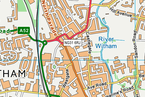 NG31 6RJ map - OS VectorMap District (Ordnance Survey)