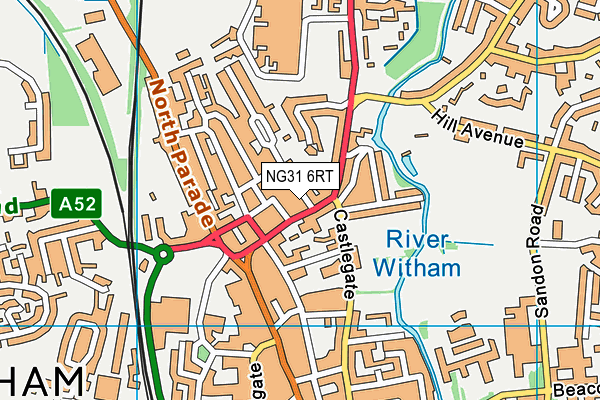 NG31 6RT map - OS VectorMap District (Ordnance Survey)