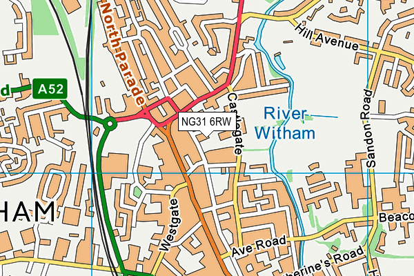 NG31 6RW map - OS VectorMap District (Ordnance Survey)