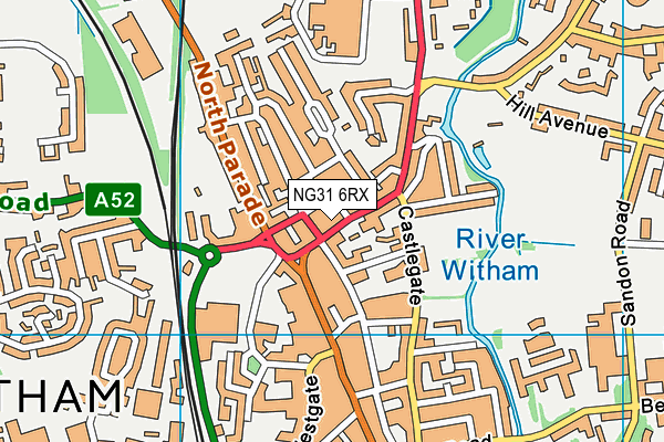 NG31 6RX map - OS VectorMap District (Ordnance Survey)