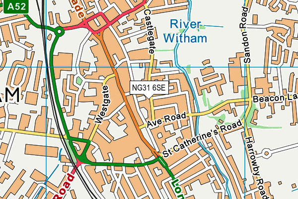 NG31 6SE map - OS VectorMap District (Ordnance Survey)