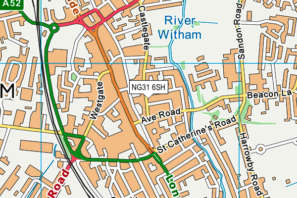 NG31 6SH map - OS VectorMap District (Ordnance Survey)