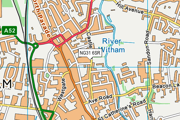NG31 6SR map - OS VectorMap District (Ordnance Survey)