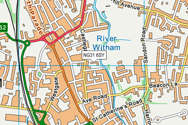 NG31 6SY map - OS VectorMap District (Ordnance Survey)