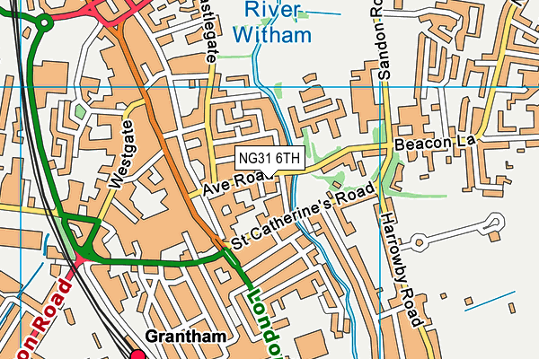 NG31 6TH map - OS VectorMap District (Ordnance Survey)