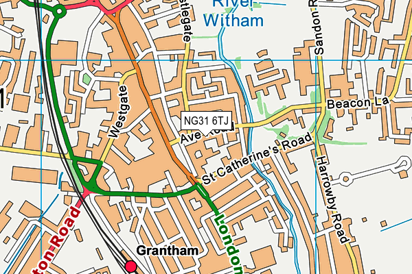 NG31 6TJ map - OS VectorMap District (Ordnance Survey)