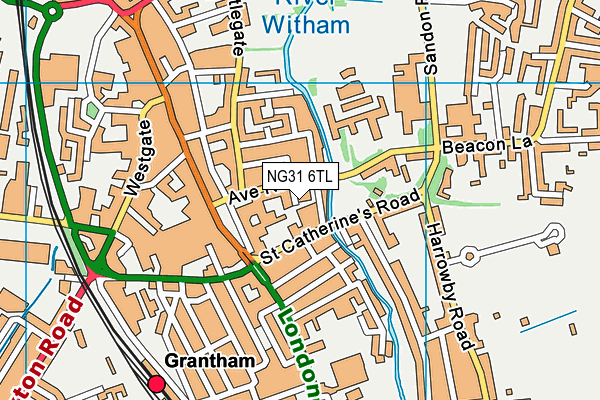 NG31 6TL map - OS VectorMap District (Ordnance Survey)