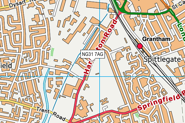 NG31 7AG map - OS VectorMap District (Ordnance Survey)