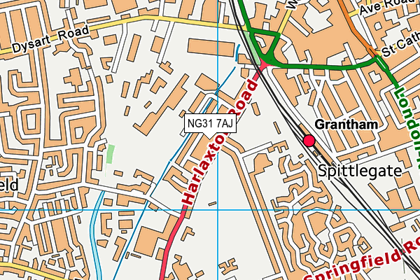 NG31 7AJ map - OS VectorMap District (Ordnance Survey)