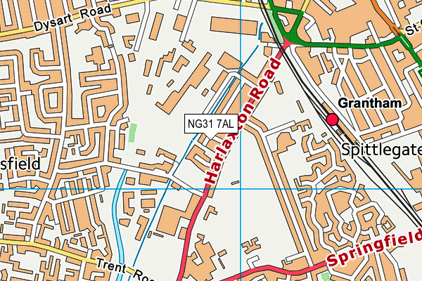 NG31 7AL map - OS VectorMap District (Ordnance Survey)