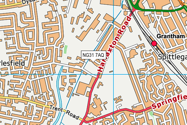 NG31 7AQ map - OS VectorMap District (Ordnance Survey)