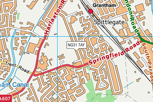 NG31 7AY map - OS VectorMap District (Ordnance Survey)