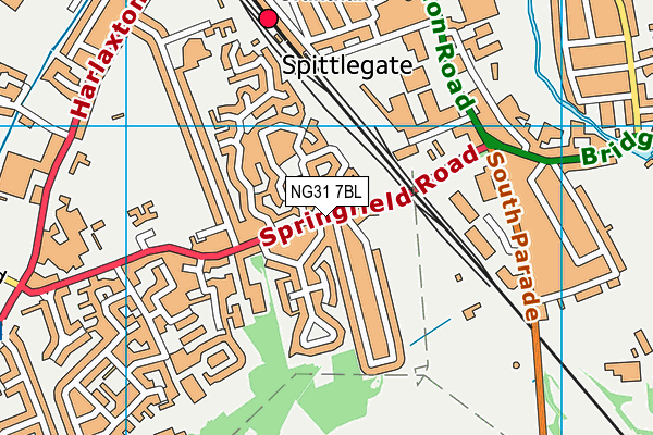 NG31 7BL map - OS VectorMap District (Ordnance Survey)