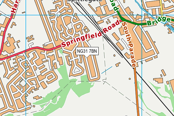 NG31 7BN map - OS VectorMap District (Ordnance Survey)