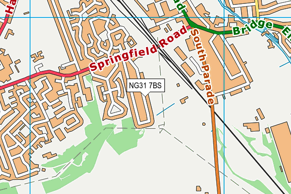 NG31 7BS map - OS VectorMap District (Ordnance Survey)