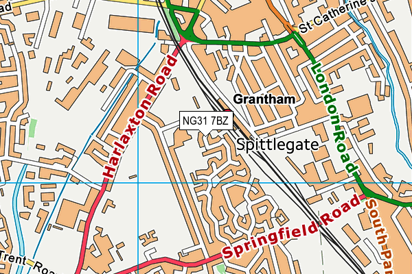 NG31 7BZ map - OS VectorMap District (Ordnance Survey)